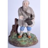 A RARE ANTIQUE RUSSIAN IMPERIAL PORCELAIN GARDNER FIGURE St Petersburg, modelled as a roaming blind