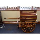 A RARE VINTAGE SPANISH VICENTE LLINARES TRAVELLING GYPSY BARROW ORGAN Faventia, Barcelona. 82 cm x