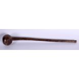 AN ANTIQUE WOODEN ZULU TRIBAL KNOBKERRIE, formed with a bulbous terminal. 64 cm long.