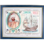 A PAIR OF 19TH CENTURY MIDDLE EASTERN ISLAMIC WATERCOLOURS painted with Barbarossa, The First Fleet