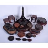 A COLLECTION OF 19TH/20TH CENTURY CHINESE AND JAPANESE STANDS in various forms and sizes. (qty)