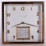 A VINTAGE PHINNEY & WALKER DESK CLOCK. 9 cm square.