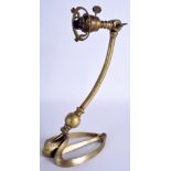 AN ART NOUVEAU GILT BRONZE WALL SCONCE Attributed to J W Benson. 30 cm x 14 cm.