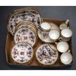 A MINTON PORCELAIN IMARI PATTERN TEASET. (qty)