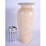 AN 18TH/19TH CENTURY CONTINENTAL CARVED ALABASTER VASE Antiquity style, possibly Egyptian. 28 cm hi