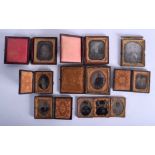 A COLLECTION OF ANTIQUE DAGUERREOTYPES in various forms and sizes. (qty)