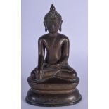 AN 18TH CENTURY ASIAN THAI INDIAN BRONZE FIGURE OF A BUDDHA. 16 cm x 9 cm.