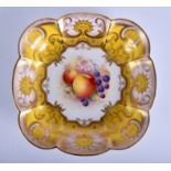 A ROYAL WORCESTER DISH painted with fruit by Edward Townsend, signed, date code 1959. 27.5cm wide.