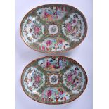 A VERY RARE PAIR OF 19TH CENTURY CHINESE CANTON FAMILLE ROSE DISHES made for the Islamic Market. 25