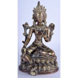 A 19TH CENTURY CHINESE TIBETAN BRONZE FIGURE OF A BUDDHA Qing. 24 cm high. Qear