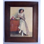 AN EARLY 20TH CENTURY ENGLISH FRAMED WATERCOLOUR PAINTING by A C Ince, 20th June 1902. Image 44 cm