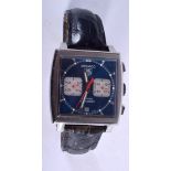 A MONACO STEVE MCQUEEN AUTOMATIC CHRONOGRAPH WRISTWATCH CW 2113-0, YC 2062. 3.75 cm wide.