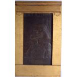 A GOOD PRE RAPHEALITE ARTS AND CRAFTS BRONZE PLAQUE by Sir George Frampton (1860-1928). Bronze 42 c