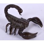 A JAPANESE BRONZE OKIMONO IN THE FORM OF A SCORPION, unsigned. 5.5 cm long.