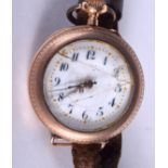 A VINTAGE 1930S GOLD WRISTWATCH. 2 cm wide.