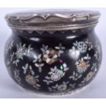 A VERY RARE 18TH CENTURY CHINESE HONGMU BOMBE BOX Qing, probably European market, with silver inlai