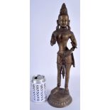 A LARGE 19TH CENTURY INDIAN BRONZE FIGURE OF A BUDDHISTIC DEITY. 42 cm high.