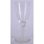 A VICTORIAN TWIST STEM GLASS. 18 cm high.