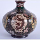 A FINE 19TH CENTURY JAPANESE MEIJI PERIOD CLOISONNE ENAMEL VASE Namikawa Yasuyuki or Hayashi Kodenj