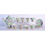 A 1930S CHINTZ EMPIRE LILAC TIME FLORAL COFFEE SET. Largest 24 cm high. (15)