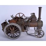 AN UNUSUAL INDUSTRIAL SCRATCH BUILT STEAM LOCOMOTIVE with visible cog and mechanism. 35 cm x 25 cm.