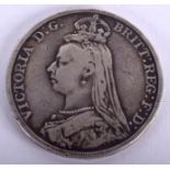 A VICTORIAN 1892 SILVER COIN.