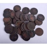 A BAG OF 17TH/18TH CENTURY HALF PENNY'S. (qty)