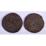 TWO OLD COINS. (2)