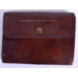 A CHARMING HARDY BROTHERS LEATHER FLY FISHING CASE. 15 cm x 10 cm.