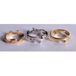 A LOVELY GEORG JENSEN 18CT GOLD TRIPLE RING SET. 14.8 grams. L. (3)