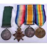 FOUR MILITARY MEDALS 4312 Cpl S Fowler 2nd V.B Lanc Fus. (4)