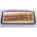 THREE VINTAGE 12KT GOLD FILLED CROSS PENS. (3)