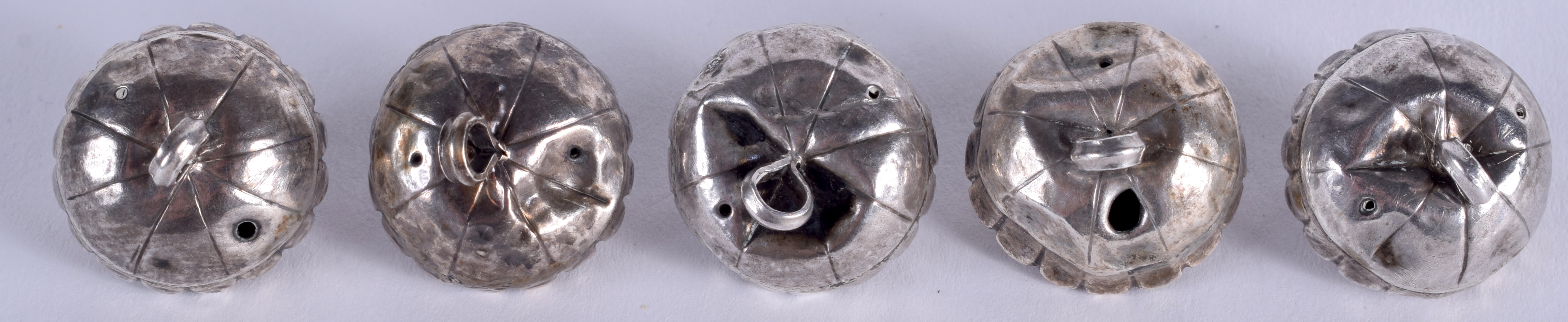 FIVE 19TH CENTURY SILVER BUTTONS. (5) - Image 2 of 2