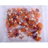 ASSORTED VINTAGE AMBER AND CORAL ETC. (qty)