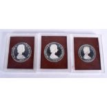 THREE SILVER PROOF COINS. (3)