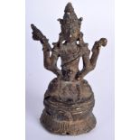 AN ANTIQUE INDIAN BRONZE BUDDHA. 11 cm high.