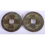 TWO CHINESE COINS. (2)