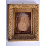 A LARGE VICTORIAN WATERCOLOUR PORTRAIT depicting a male. Image 10 cm x 13 cm.