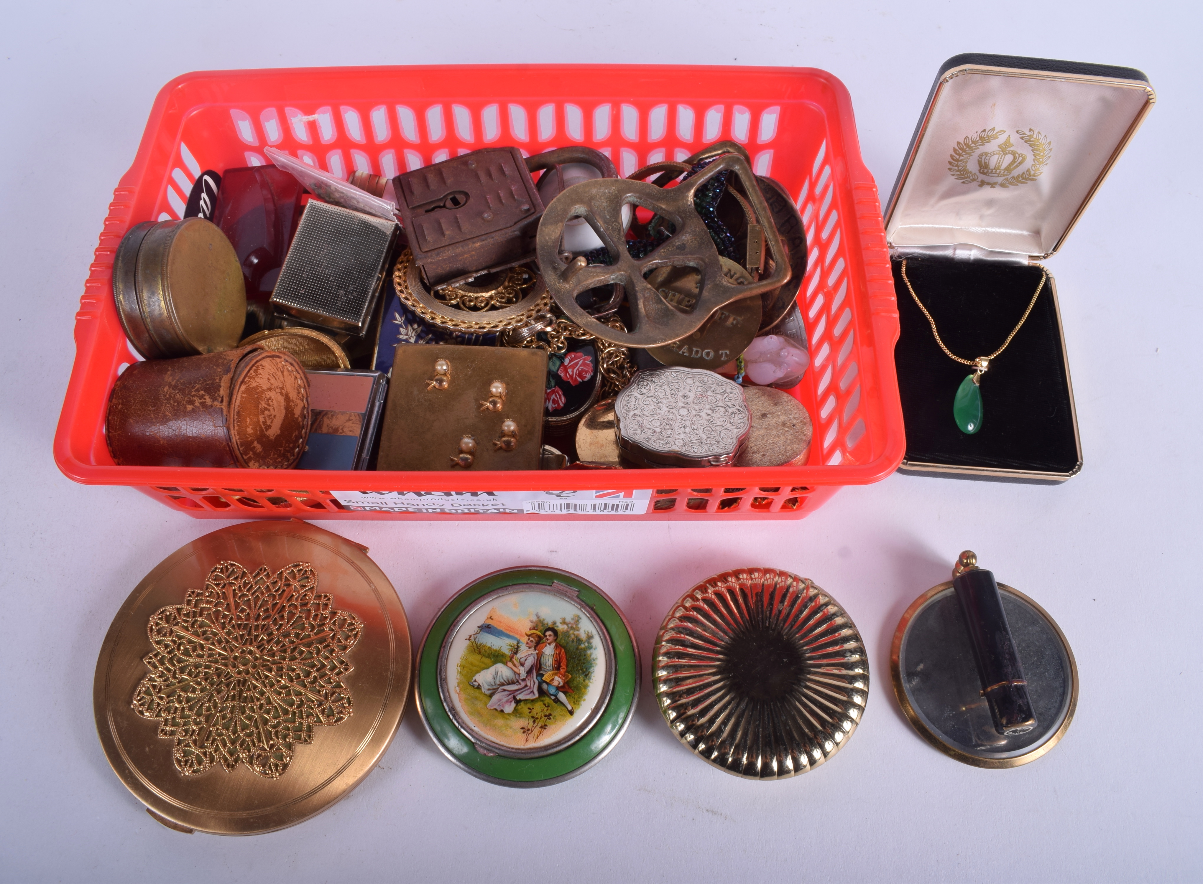 A BOX OF COSTUME JEWELLERY. (qty)