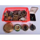 A BOX OF COSTUME JEWELLERY. (qty)