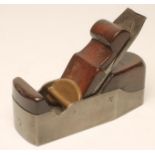 A W. MARPLES & SONS SHEFFIELD STEEL AND ROSEWOOD SMOOTHING PLANE with owner's stamp John Evans, 7