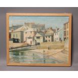 FRED BOTTOMLEY (1883-1960), View of St Ives, oil on board, signed, remnant of label verso, 16" x