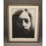 ANTHONY ORME (b.1945), Portrait of John Lennon, pastel, signed, 43" x 32", silvered wood frame (