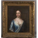 CIRCLE OF MICHAEL I DAHL (1659-1743), Portrait of Anne Washbourne(?) in a Blue Silk Dress, half