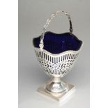 A GEORGE IV SILVER SUGAR BASKET, maker possibly Charles Chesterman II, London 1781, the rounded