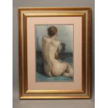 BOHUSLAV BARLOW (b.1947), Female Nude Study, pastel, signed and dated (19)87, 20" x 13 1/2", gilt