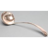 A SILVER SOUP LADLE, maker James Ramsey, Sheffield 1921, in Old English pattern, 11 1/2" long,