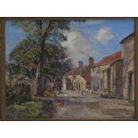 HERBERT E ROYLE (1870-1958), "Lower Dove Farm, Nesfield", oil on canvas, signed, inscribed in