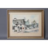 ANDY BEATTIE (Contemporary), "Worth Matravers, Swanage, Dorset", watercolour and pen, signed,