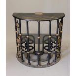 A VICTORIAN CAST IRON TURNSTILE CONVERTED INTO A BAR, c.1900, by Bailey & Co., Allison Works